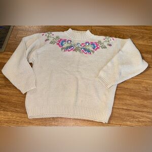 Vintage 1990 Eddie Bauer floral sweater